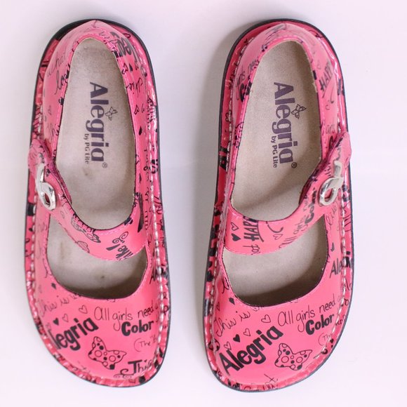 Alegria by PG Lite Paloma Happy Pink Breast Cancer Mary Janes Pre-Owned - Picture 1 of 9